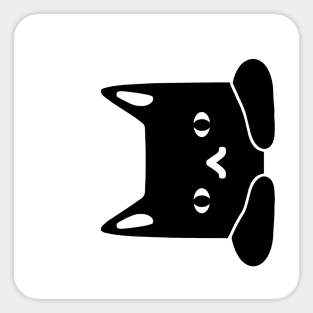 Black cat from right side Sticker